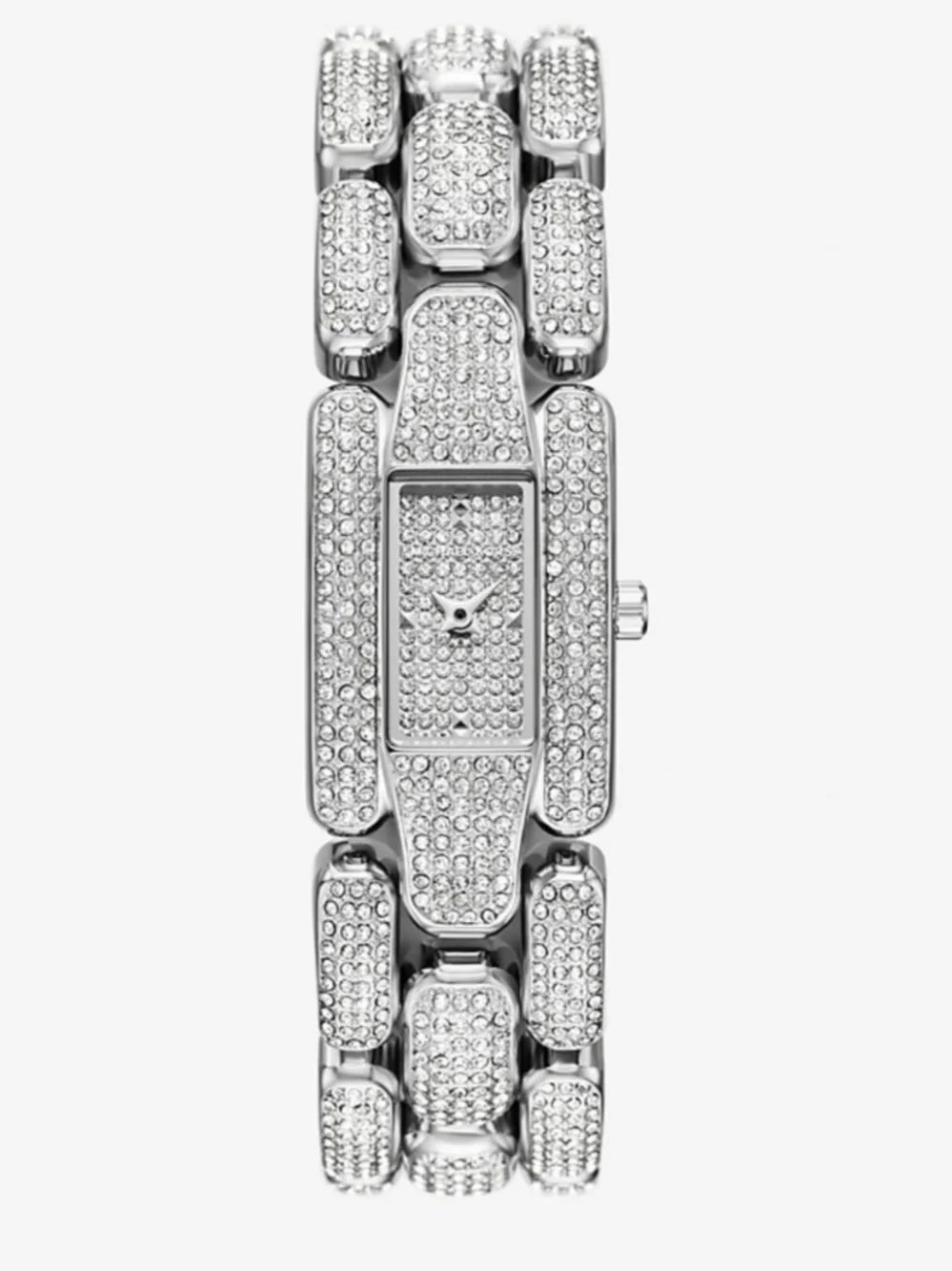 Brand NEW Michael Kors Silver Crystal Pave Bracelet Watch Accessories